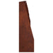 Keerwand 4 st 100 x 12 x 30 cm weervast staal Roestkleurig