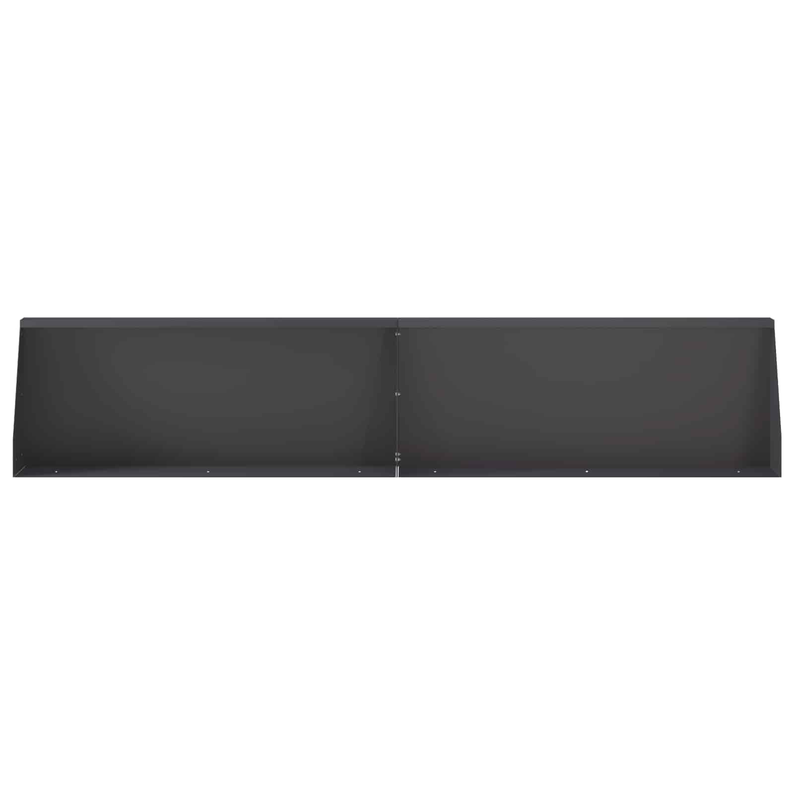 Keerwand 4 st 100 x 12 x 40 cm Staal Zwart
