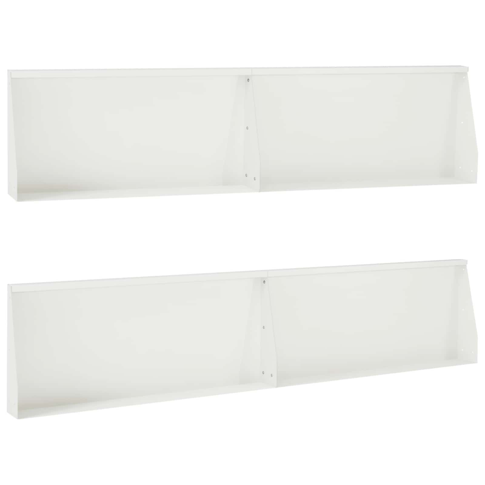Keerwand 4 st 100 x 12 x 40 cm Staal Wit