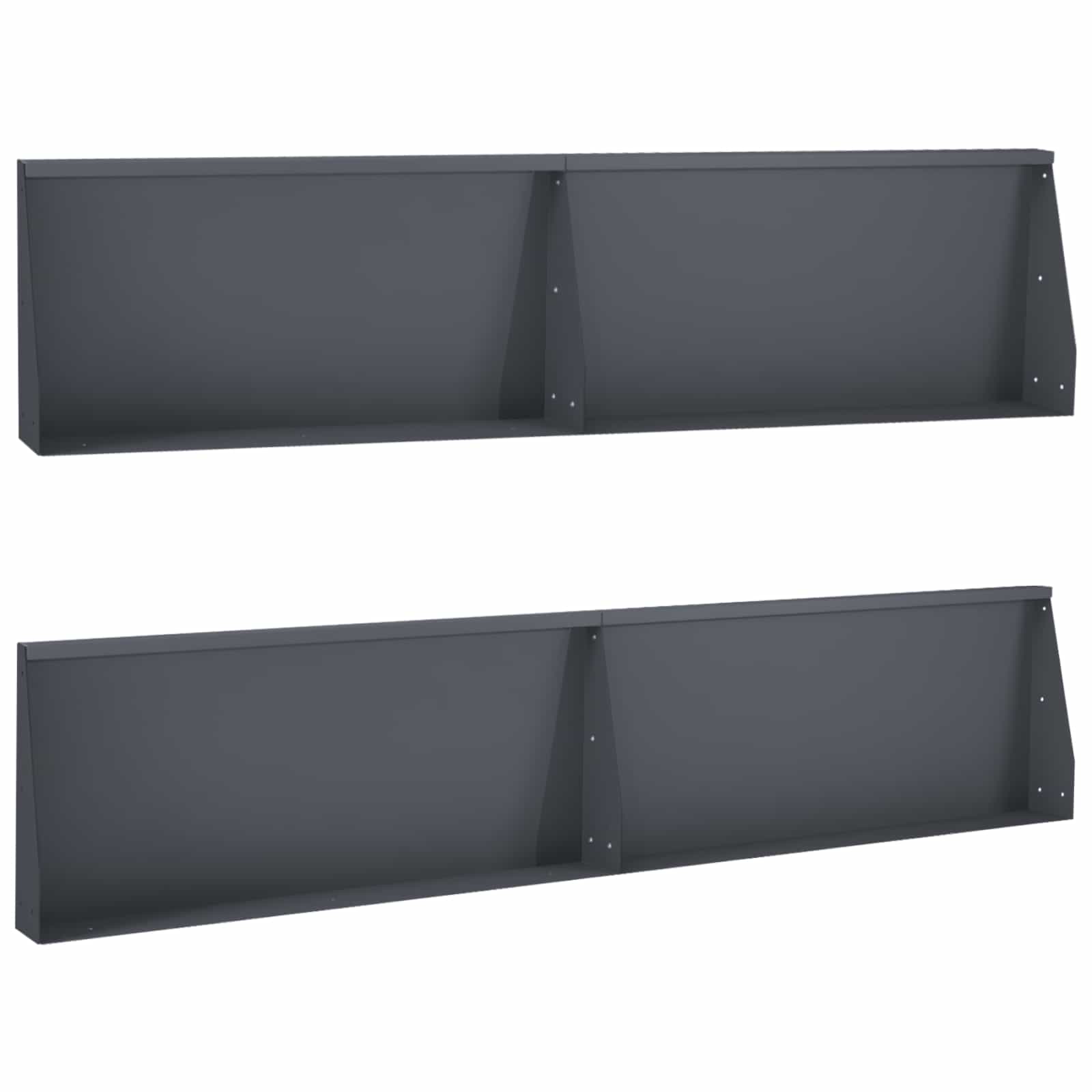Keerwand 4 st 100 x 12 x 40 cm Staal Antraciet