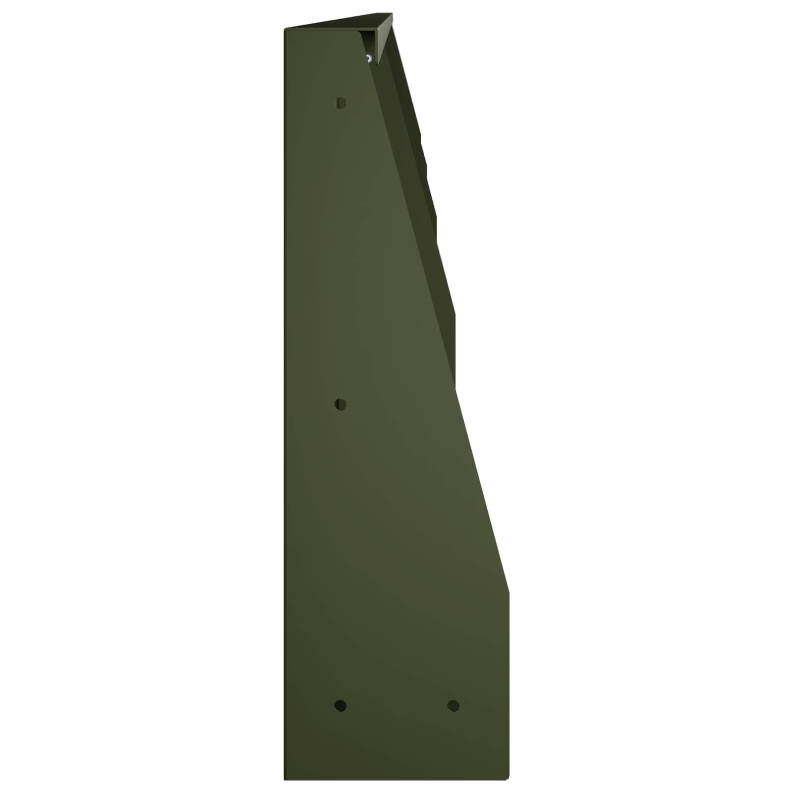 Keerwand 4 st 100 x 12 x 40 cm Staal Olijfgroen