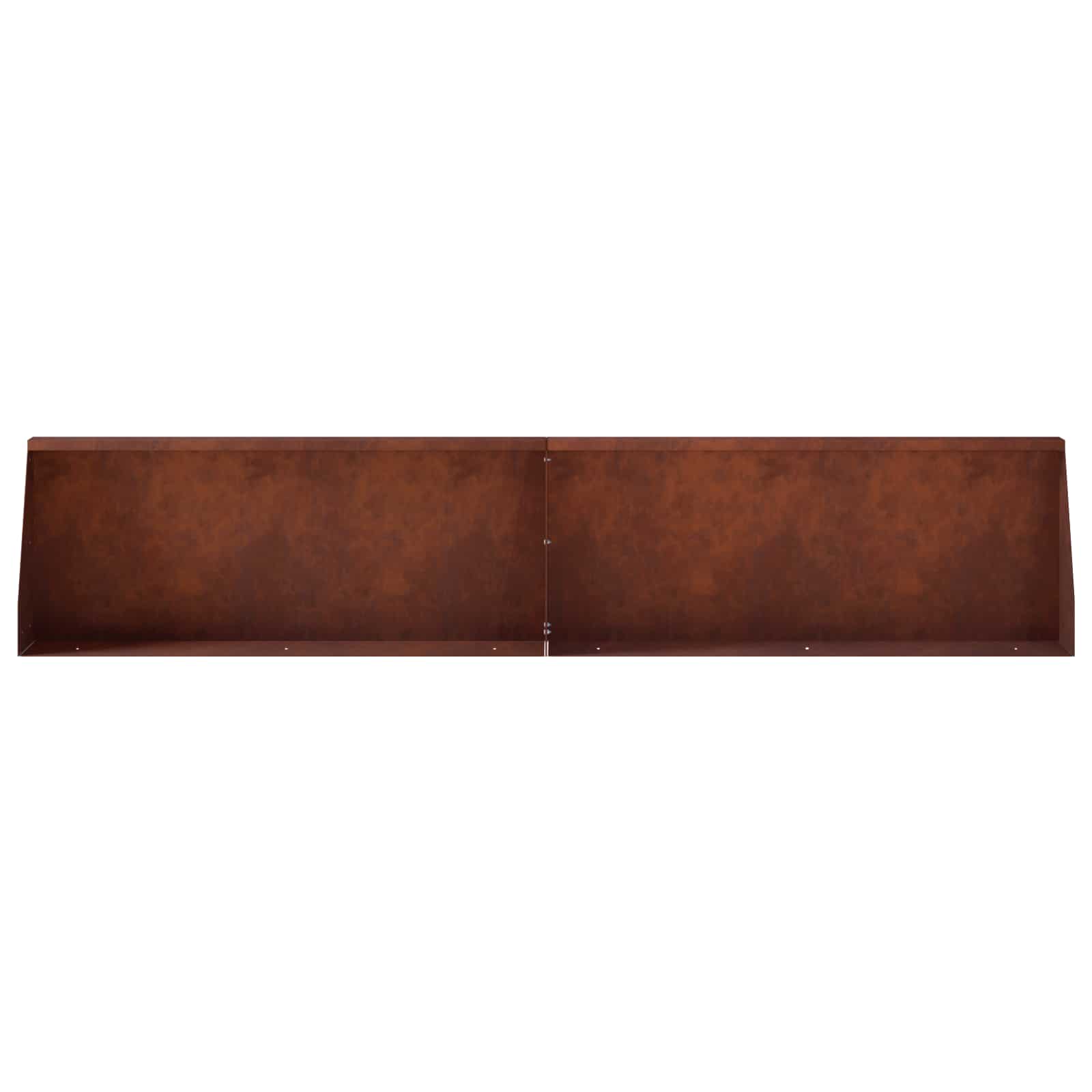 Keerwand 4 st 100 x 12 x 40 cm weervast staal Roestkleurig