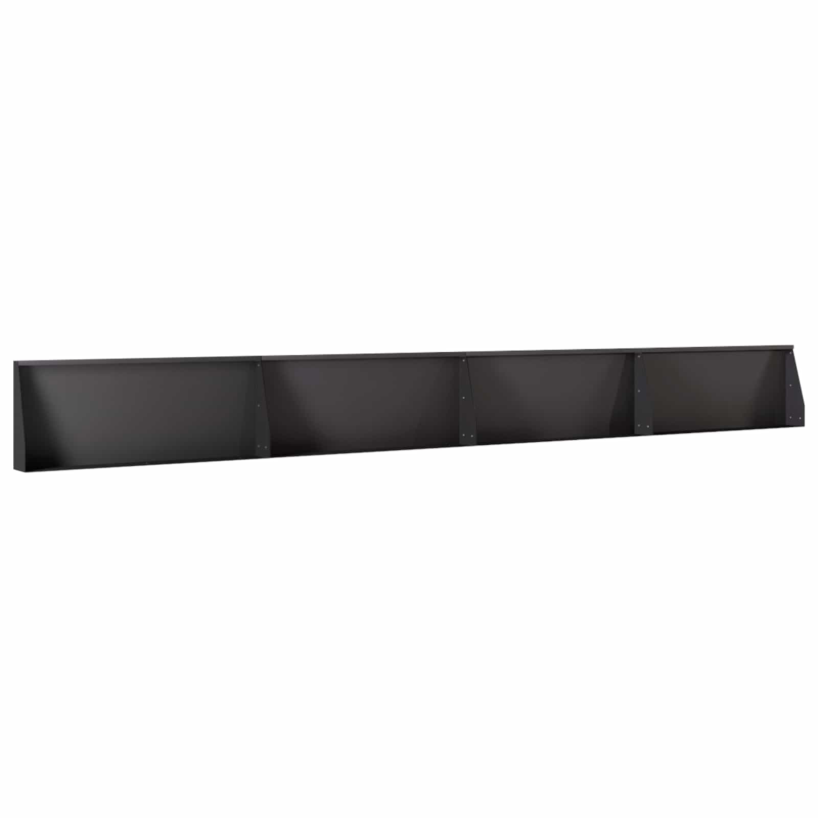 Keerwand 4 st 100 x 12 x 50 cm Staal Zwart