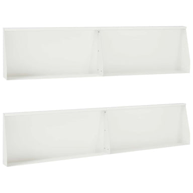 Keerwand 4 st 100 x 12 x 50 cm Staal Wit