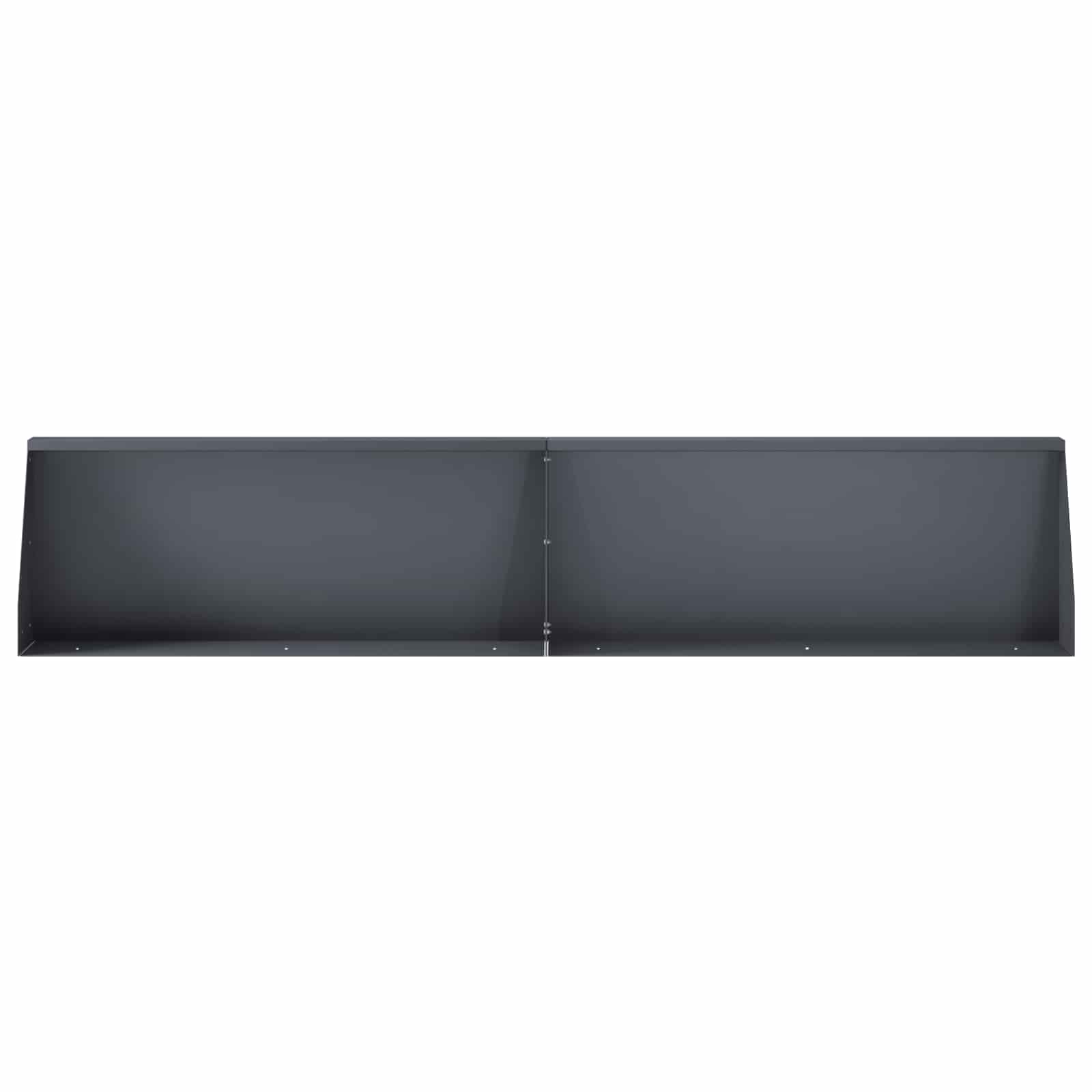 Keerwand 4 st 100 x 12 x 50 cm Staal Antraciet