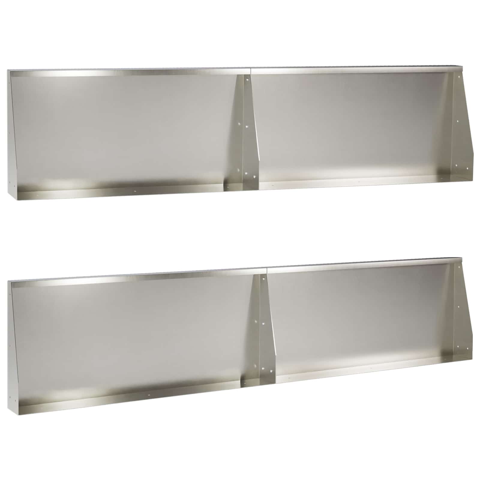 Keerwand 4 st 100 x 12 x 50 cm Roestvrij staal zilver