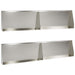 Keerwand 4 st 100 x 12 x 50 cm Roestvrij staal zilver