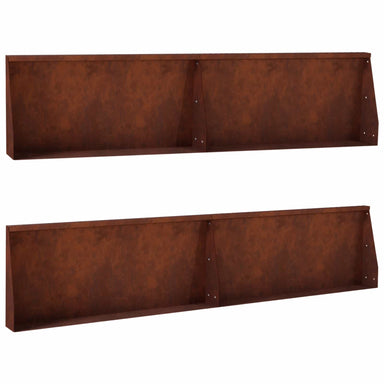 Keerwand 4 st 100 x 12 x 50 cm weervast staal Roestkleurig