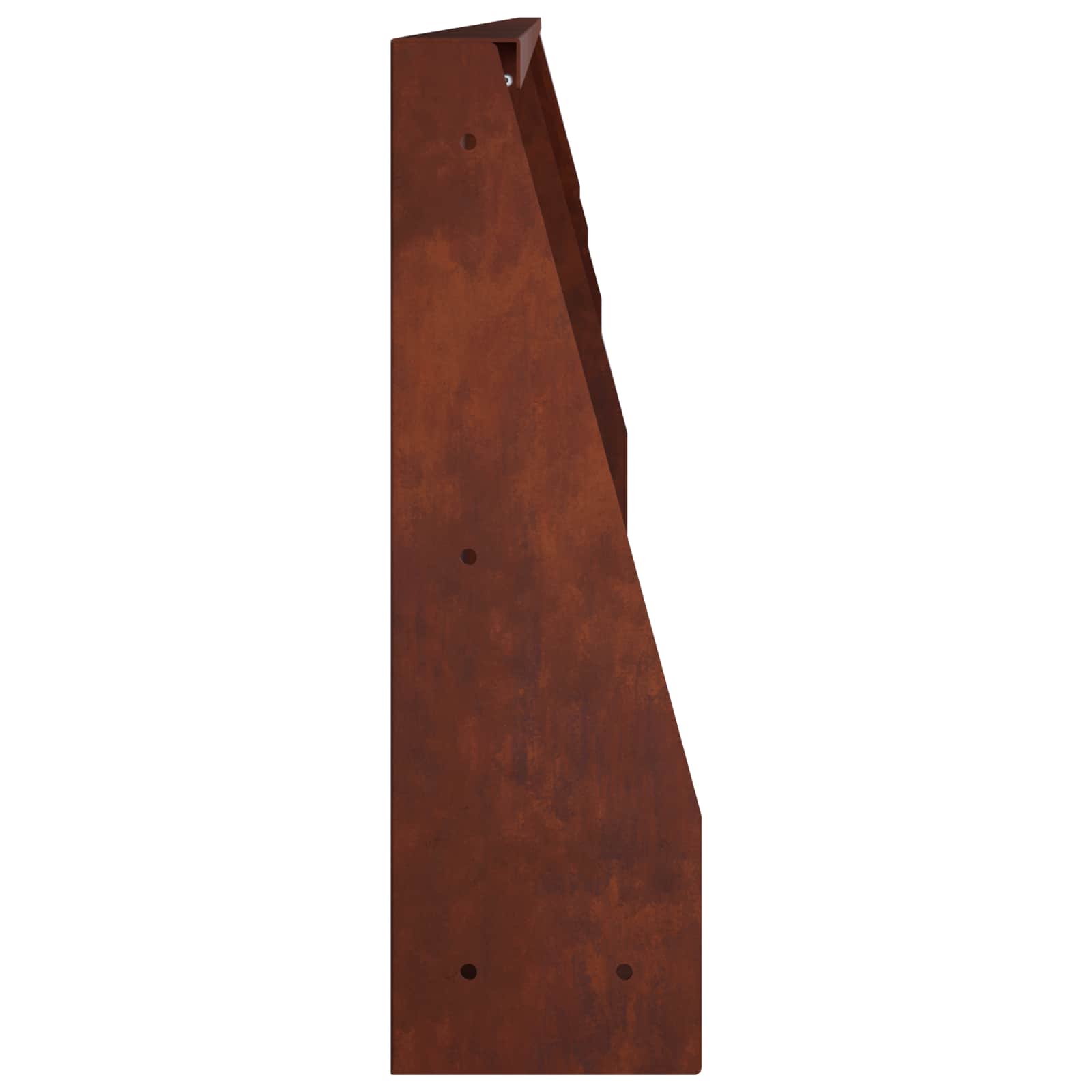 Keerwand 4 st 100 x 12 x 50 cm weervast staal Roestkleurig
