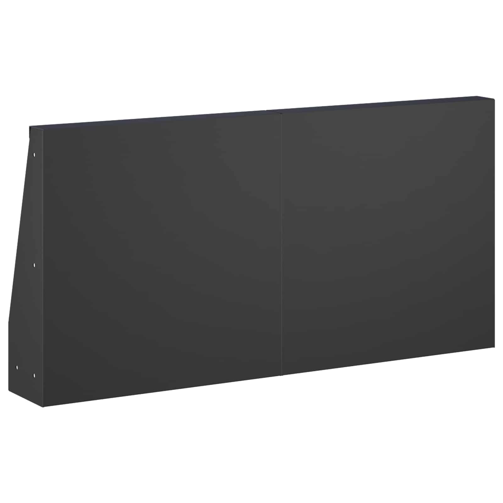 Keerwand 4 st 40 x 12 x 30 cm Staal Zwart