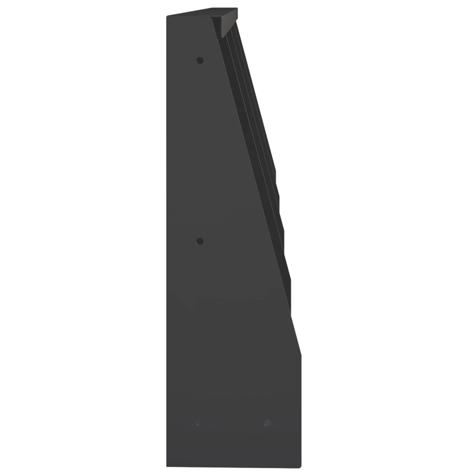 Keerwand 4 st 40 x 12 x 30 cm Staal Zwart