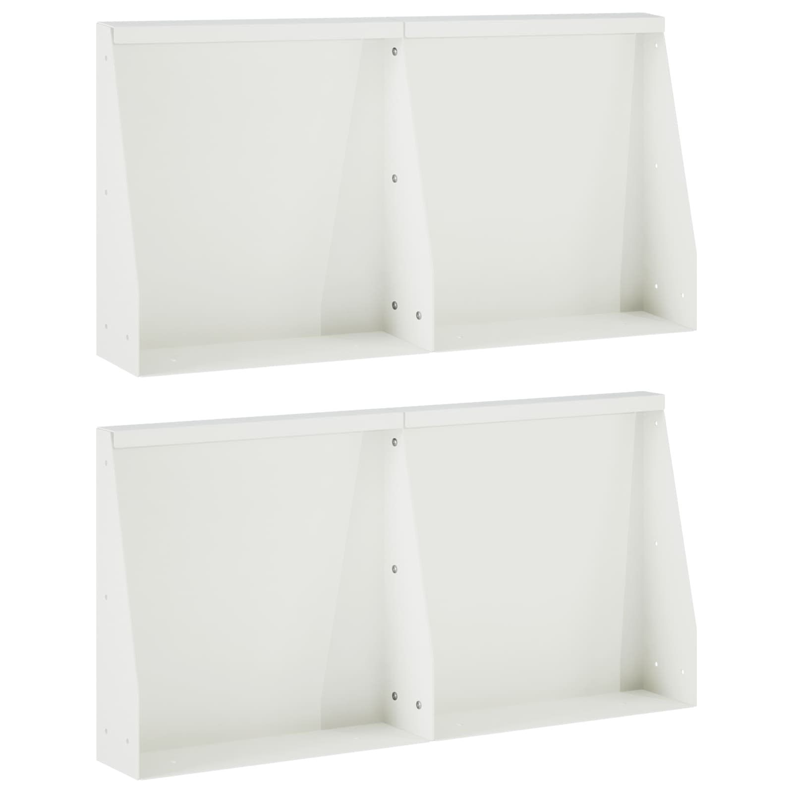 Keerwand 4 st 40 x 12 x 30 cm Staal Wit
