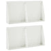 Keerwand 4 st 40 x 12 x 30 cm Staal Wit