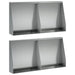 Keerwand 4 st 40 x 12 x 30 cm Gegalvaniseerd staal zilver