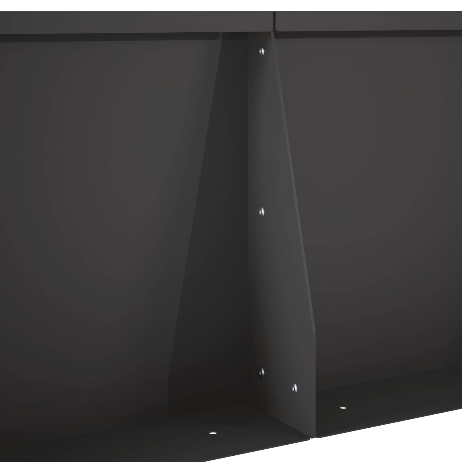 Keerwand 4 st 40 x 12 x 40 cm Staal Zwart