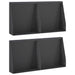 Keerwand 4 st 40 x 12 x 40 cm Staal Zwart