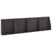 Keerwand 4 st 40 x 12 x 40 cm Staal Zwart
