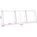 Keerwand 4 st 40 x 12 x 40 cm Staal Zwart