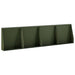 Keerwand 4 st 40 x 12 x 40 cm Staal Olijfgroen
