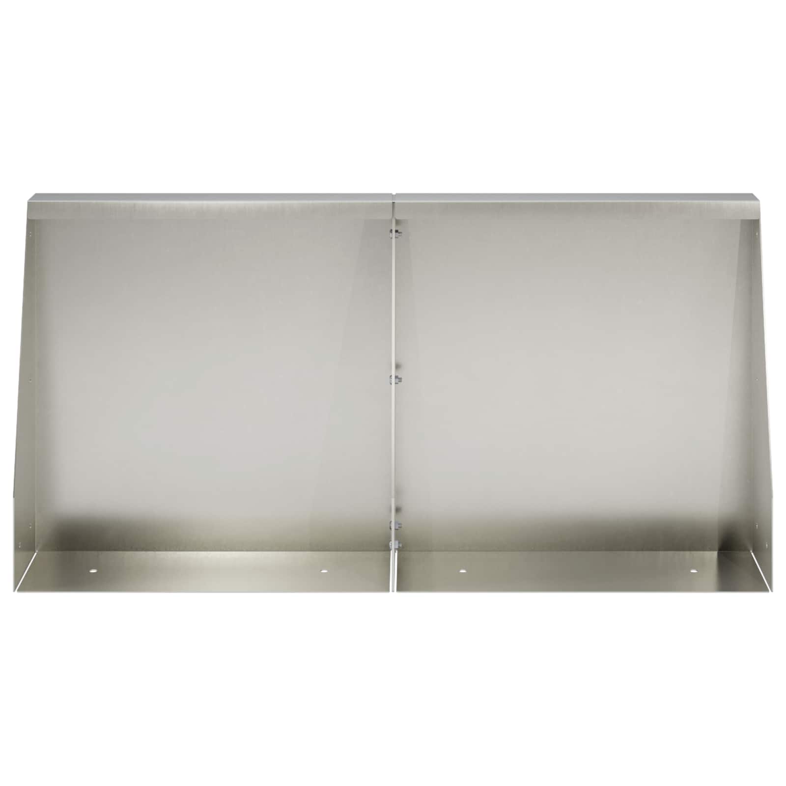 Keerwand 4 st 40 x 12 x 40 cm Roestvrij staal zilver
