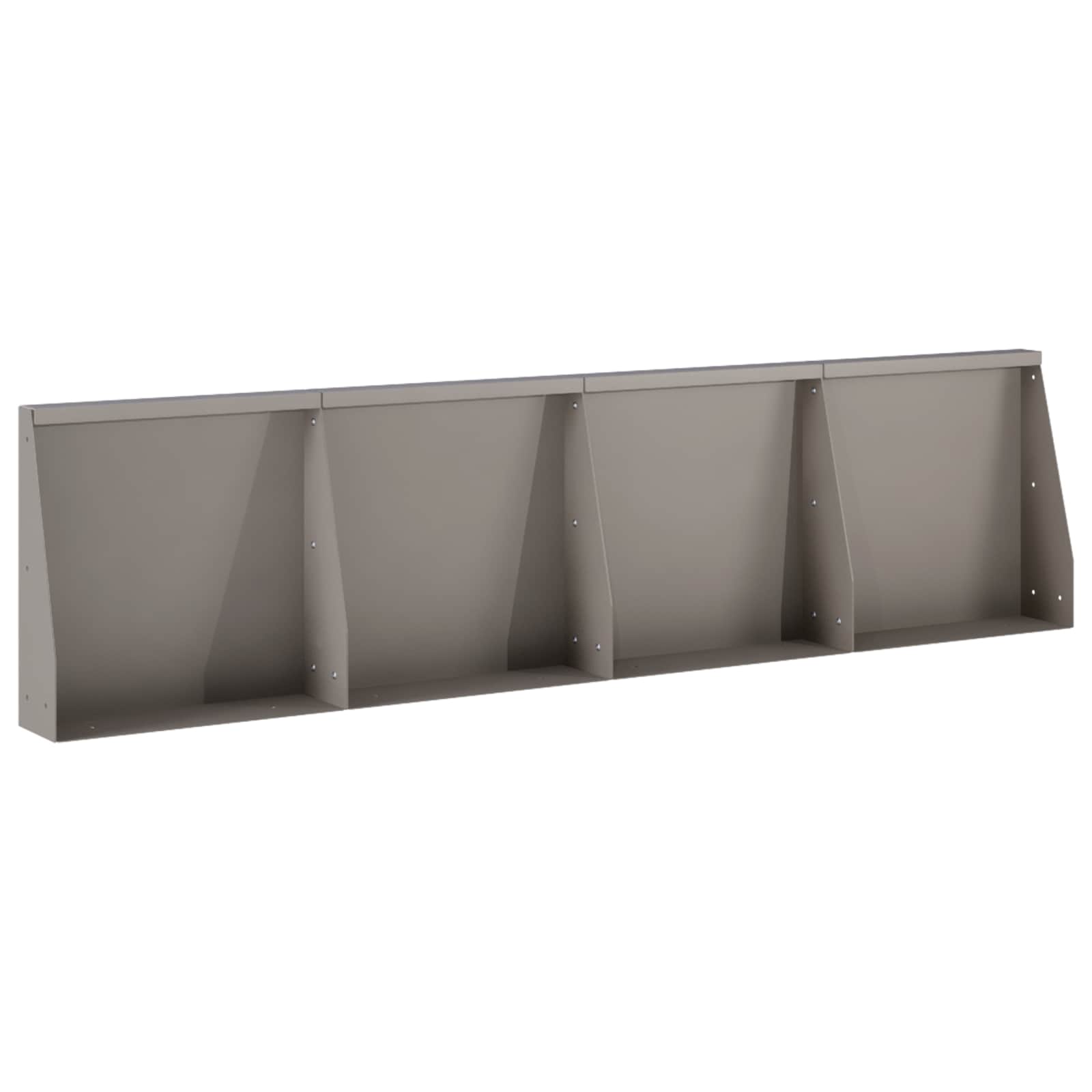 Keerwand 4 st 40 x 12 x 40 cm weervast staal Roestkleurig