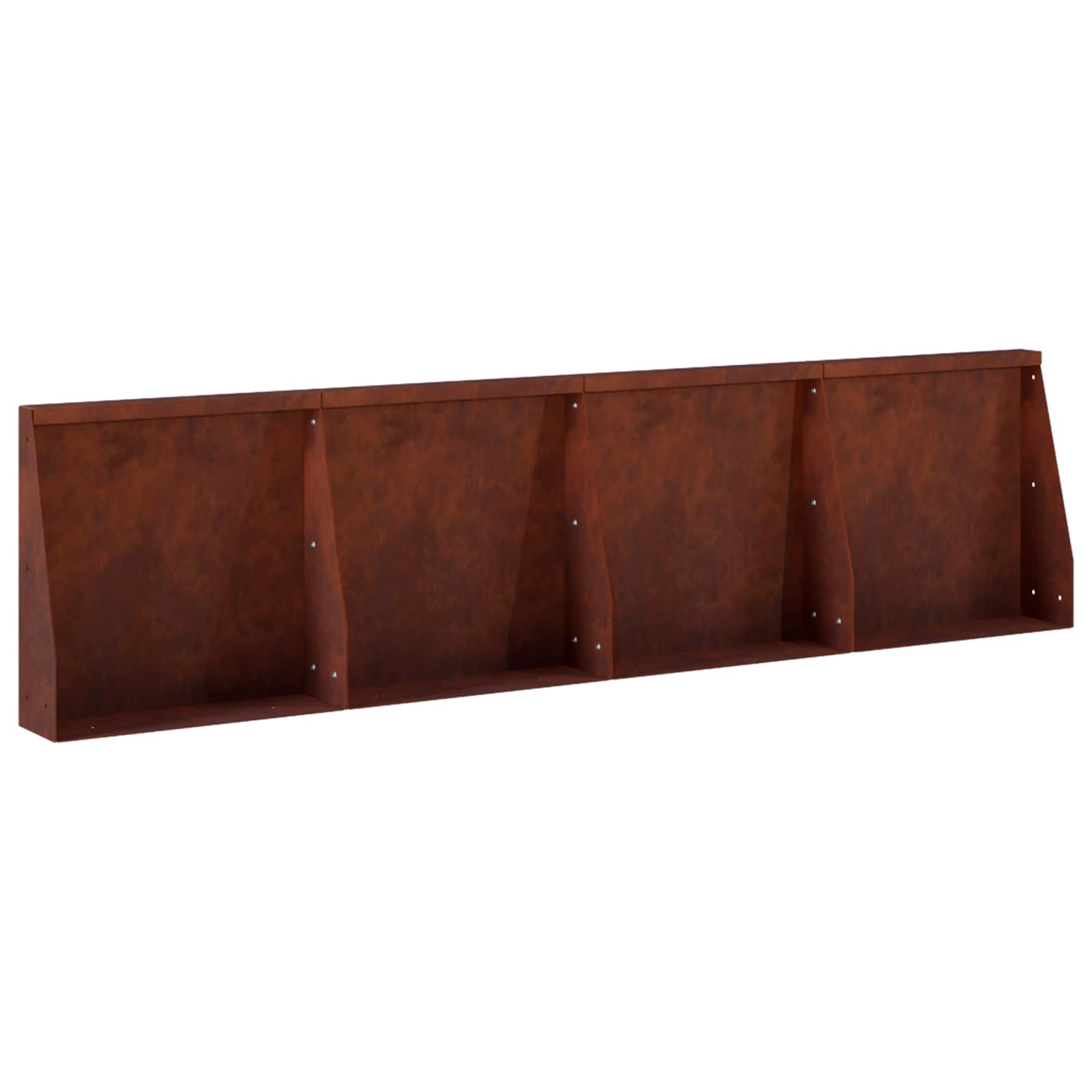 Keerwand 4 st 40 x 12 x 40 cm weervast staal Roestkleurig