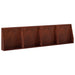 Keerwand 4 st 40 x 12 x 40 cm weervast staal Roestkleurig