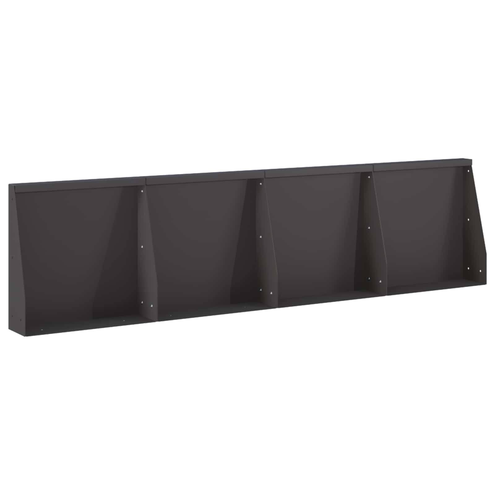 Keerwand 4 st 40 x 12 x 50 cm Staal Zwart
