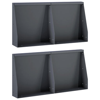 Keerwand 4 st 40 x 12 x 50 cm Staal Antraciet
