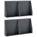 Keerwand 4 st 40 x 12 x 50 cm Staal Antraciet