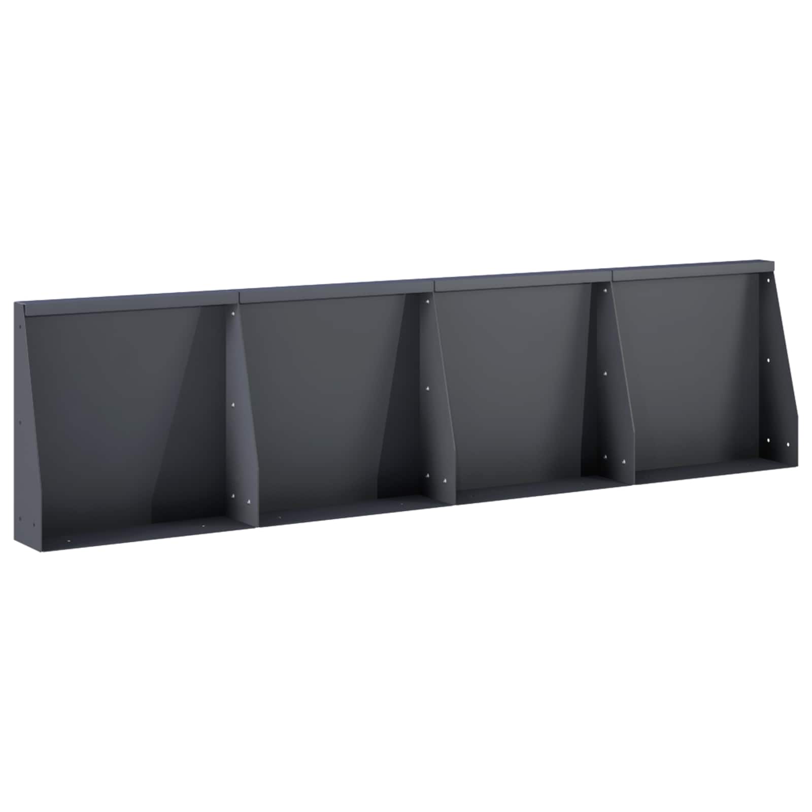 Keerwand 4 st 40 x 12 x 50 cm Staal Antraciet