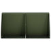 Keerwand 4 st 40 x 12 x 50 cm Staal Olijfgroen