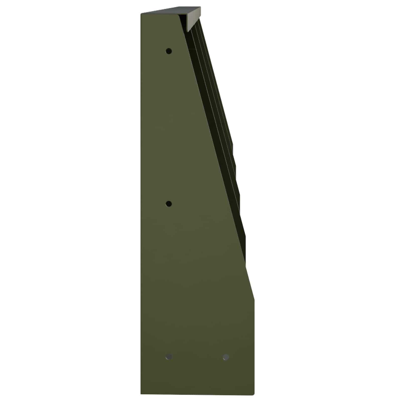 Keerwand 4 st 40 x 12 x 50 cm Staal Olijfgroen
