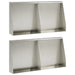 Keerwand 4 st 40 x 12 x 50 cm Roestvrij staal zilver