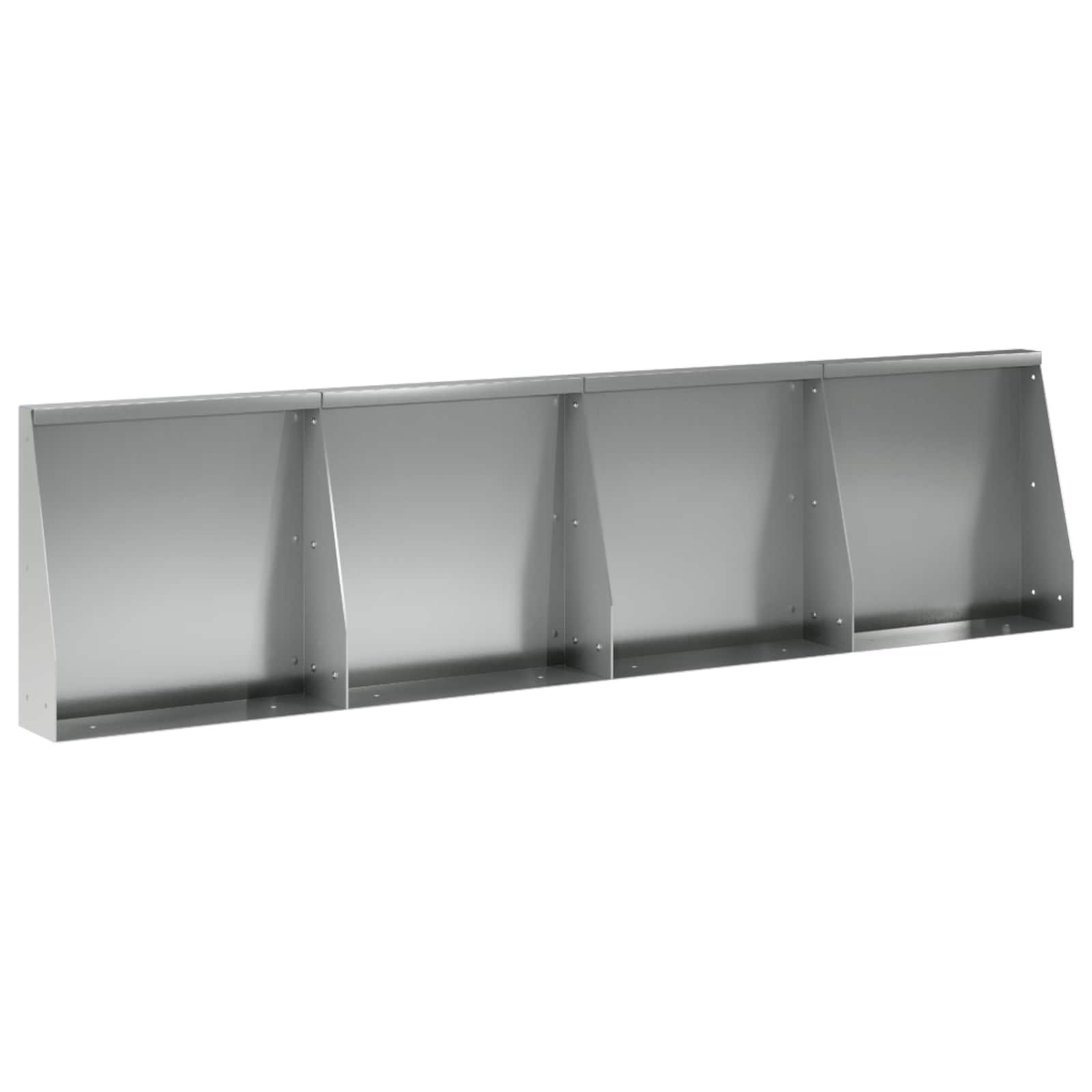 Keerwand 4 st 40 x 12 x 50 cm Gegalvaniseerd staal zilver
