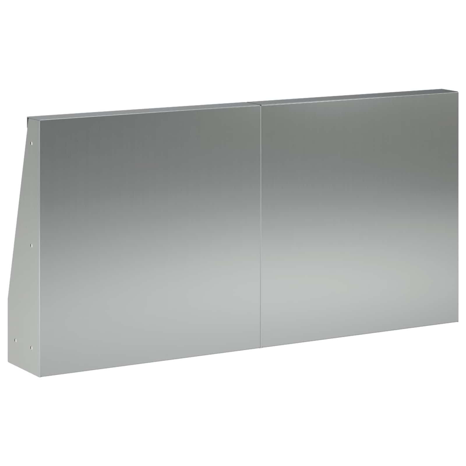 Keerwand 4 st 40 x 12 x 50 cm Gegalvaniseerd staal zilver