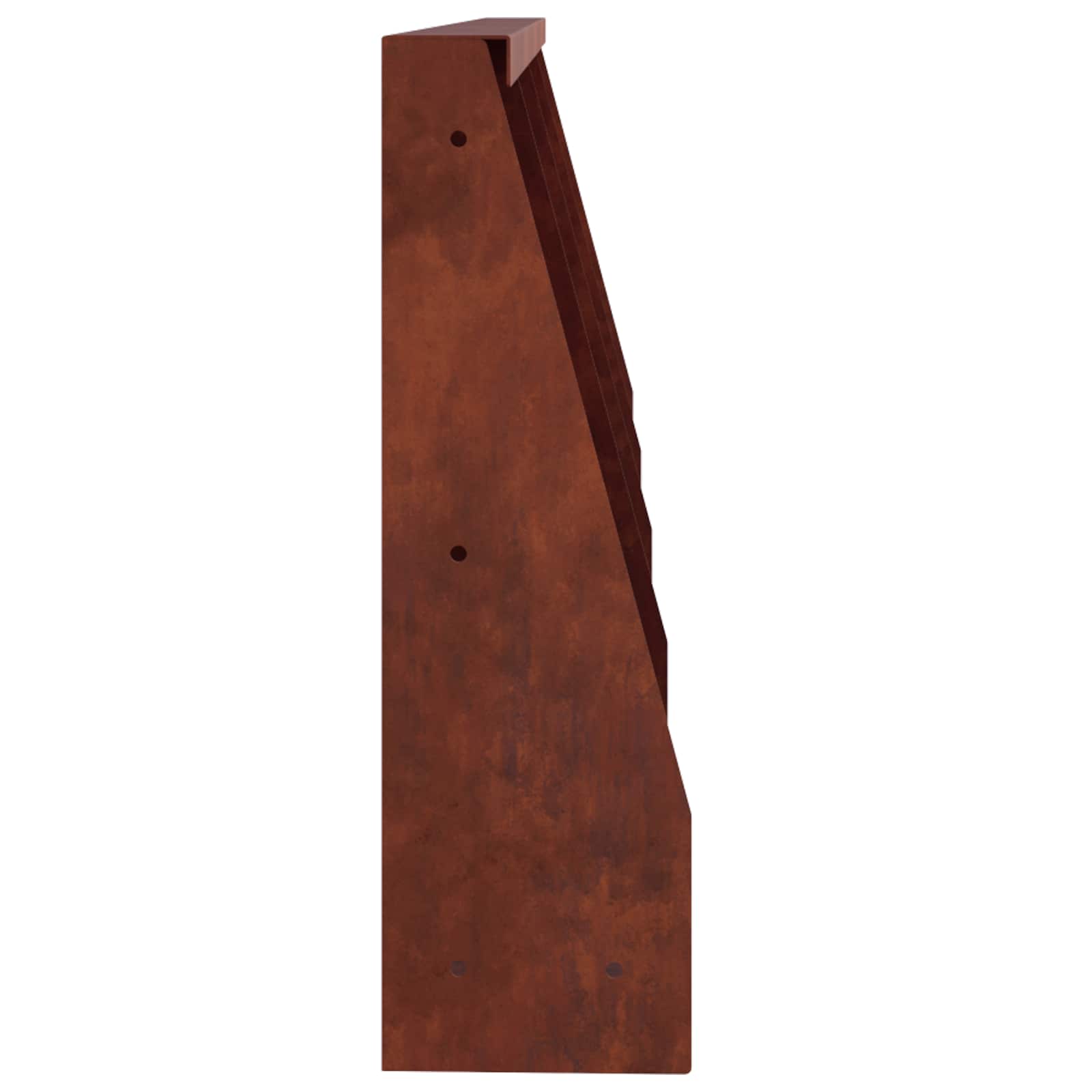 Keerwand 4 st 40 x 12 x 50 cm weervast staal Roestkleurig