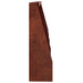 Keerwand 4 st 40 x 12 x 50 cm weervast staal Roestkleurig