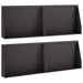 Keerwand 4 st 60 x 12 x 30 cm Staal Zwart