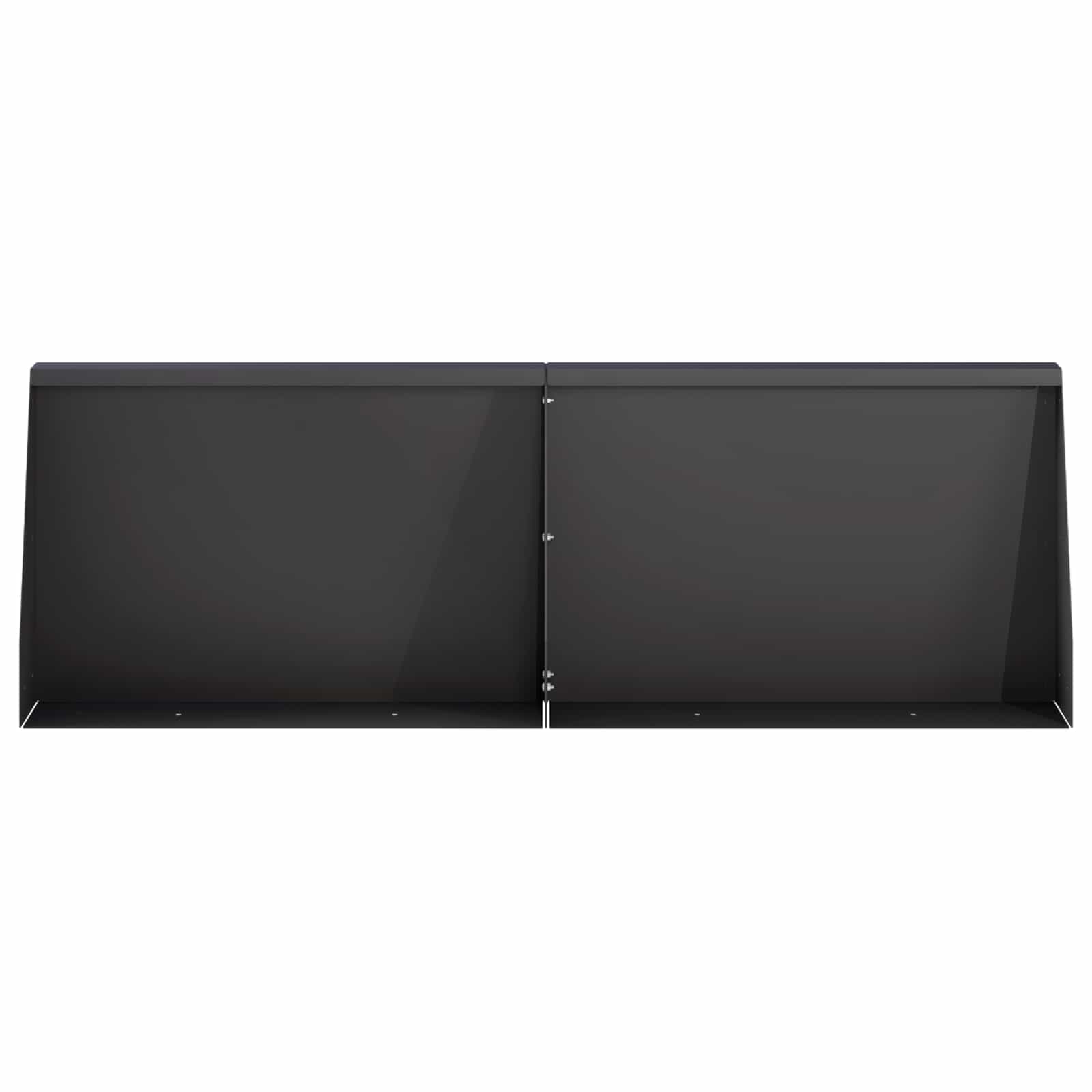 Keerwand 4 st 60 x 12 x 30 cm Staal Zwart