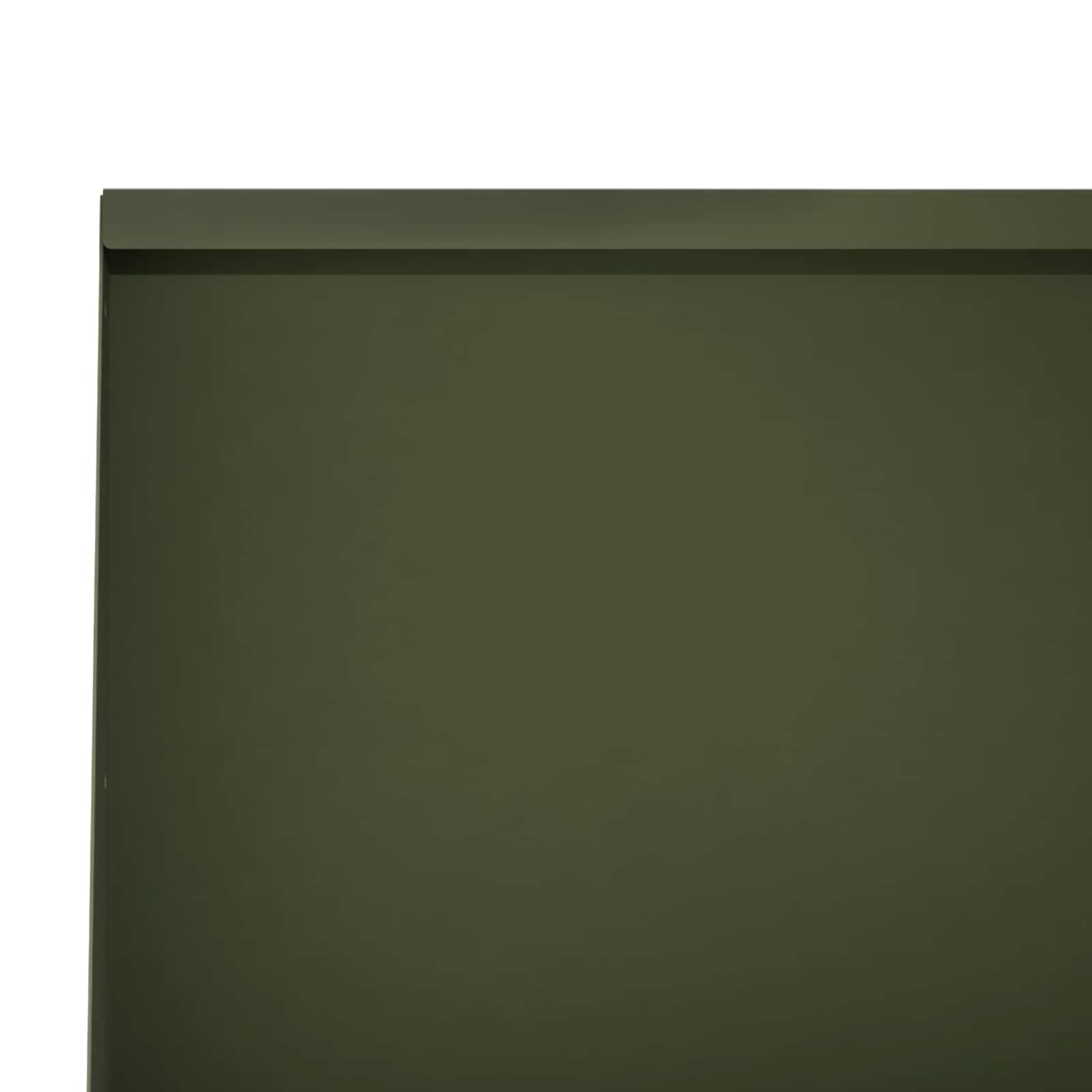 Keerwand 4 st 60 x 12 x 30 cm Staal Olijfgroen