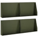 Keerwand 4 st 60 x 12 x 30 cm Staal Olijfgroen