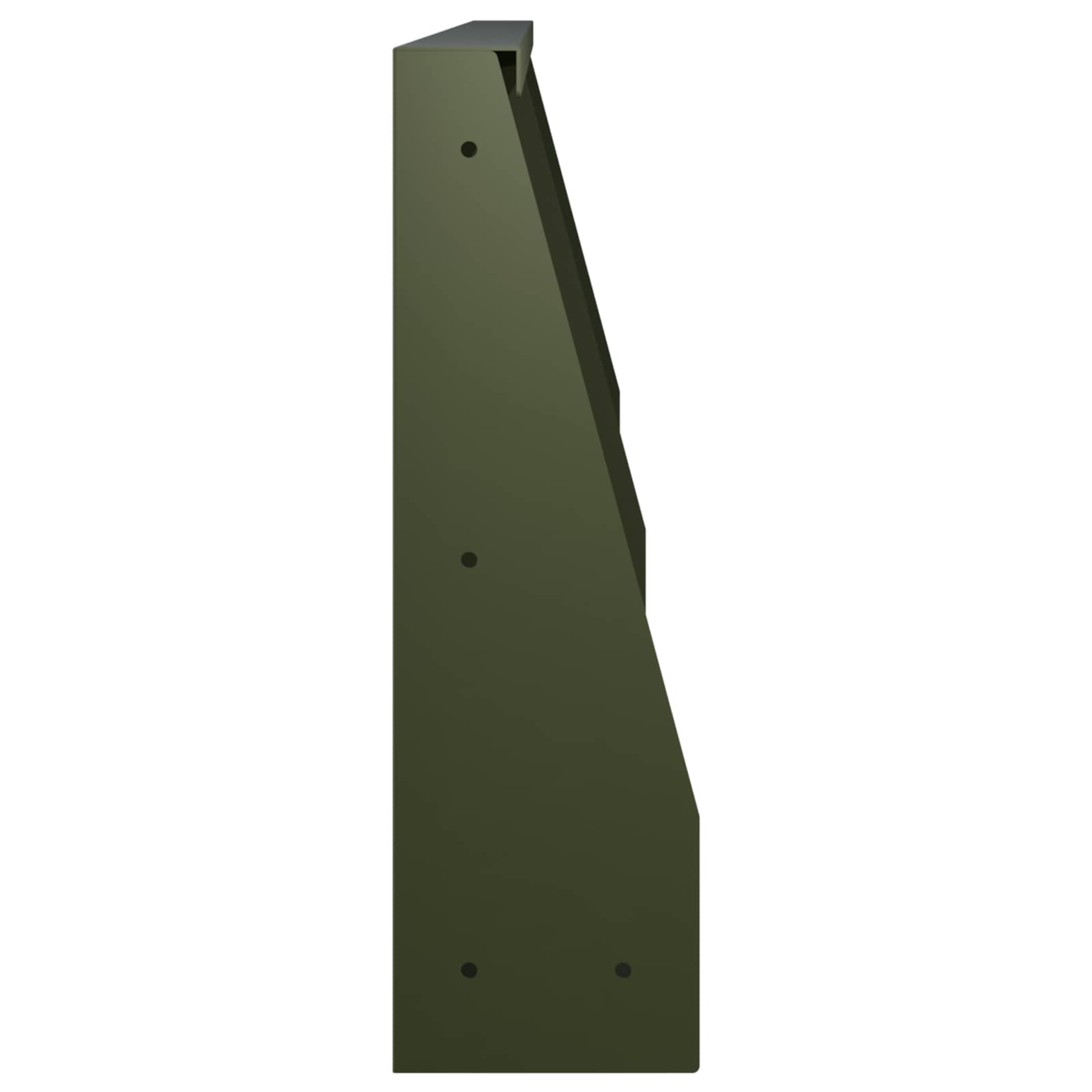 Keerwand 4 st 60 x 12 x 30 cm Staal Olijfgroen
