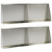 Keerwand 4 st 60 x 12 x 30 cm Roestvrij staal zilver