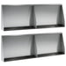 Keerwand 4 st 60 x 12 x 30 cm Gegalvaniseerd staal zilver