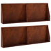 Keerwand 4 st 60 x 12 x 30 cm weervast staal Roestkleurig