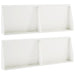 Keerwand 4 st 60 x 12 x 40 cm Staal Wit