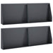 Keerwand 4 st 60 x 12 x 40 cm Staal Antraciet