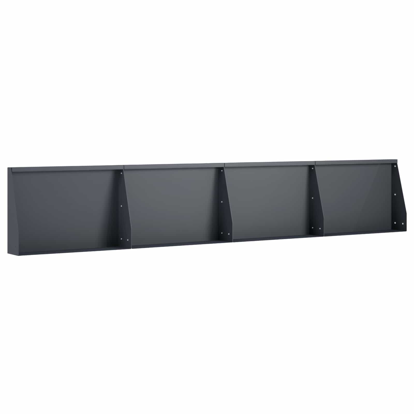 Keerwand 4 st 60 x 12 x 40 cm Staal Antraciet