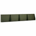 Keerwand 4 st 60 x 12 x 40 cm Staal Olijfgroen
